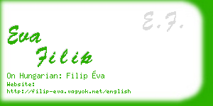 eva filip business card