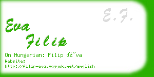 eva filip business card